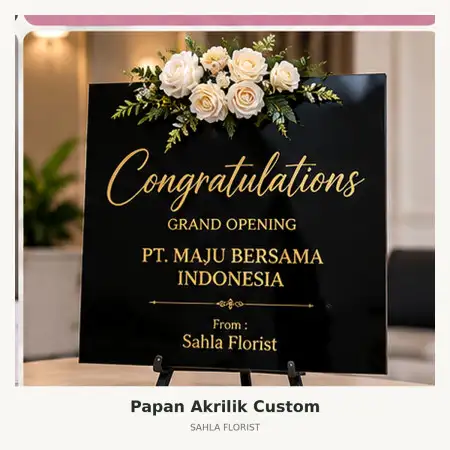 Papan Bunga Akrilik Bandar Lampung Kota
